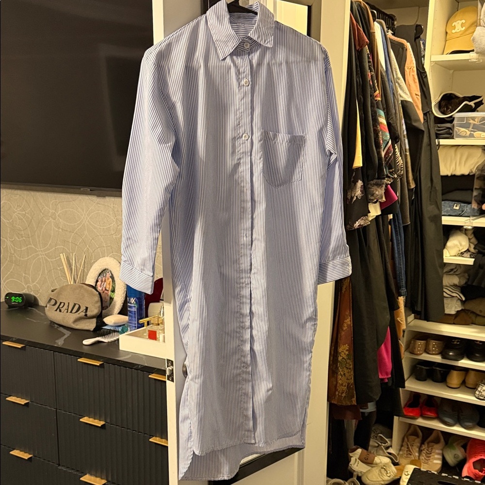 Men's Blue Striped Shirt